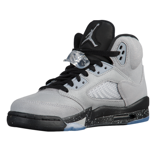 Jordan Retro 5 - Girls' Grade School - Grey / Black