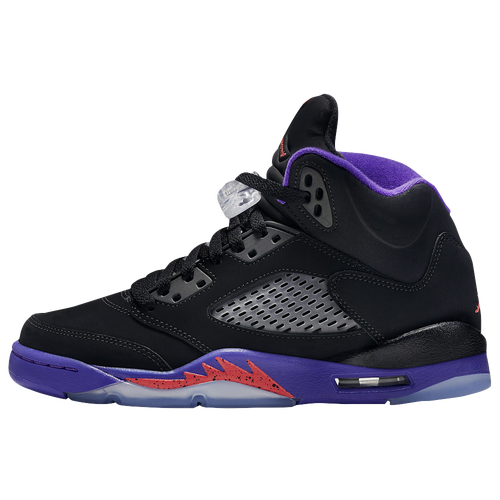 Jordan Retro 5 - Girls' Grade School - Black / Red