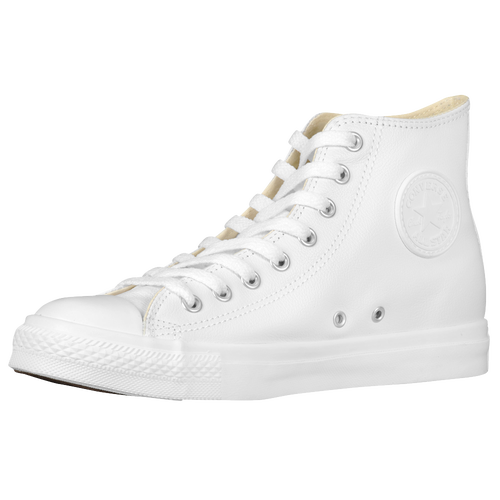 Converse All Star Leather Hi - Men's - All White / White