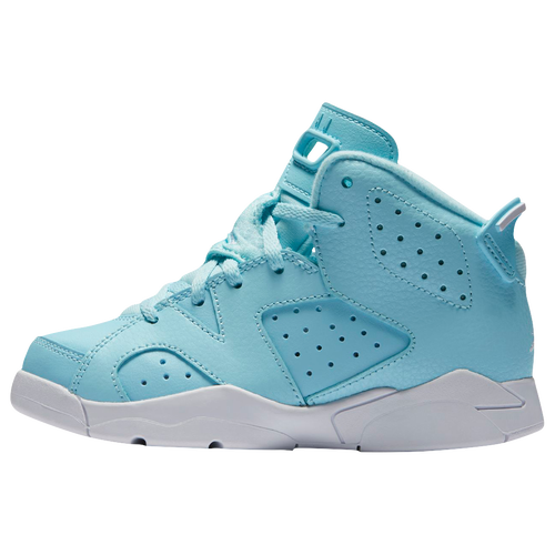 Jordan Retro 6 - Girls' Preschool - Light Blue / White