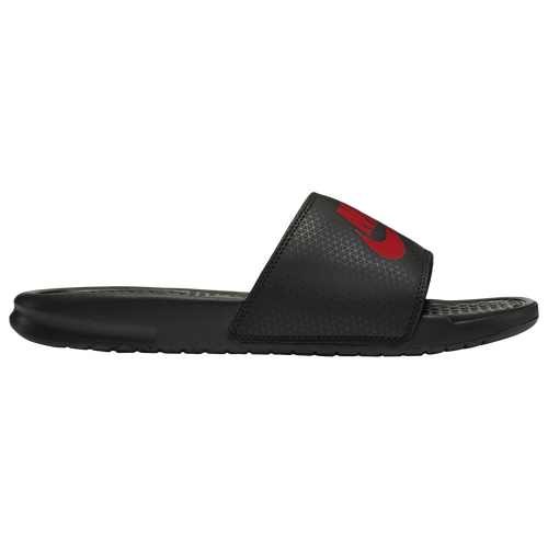 Nike Benassi JDI Slide - Men's - Casual - Shoes - BlackChallenge Red