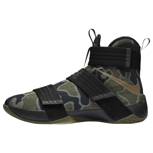 Nike LeBron Soldier 10 - Men's -  LeBron James - Black / Olive Green