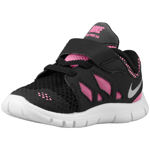 Nike Free 5.0 Girls' Toddler Running Shoes Black/Pink Glow