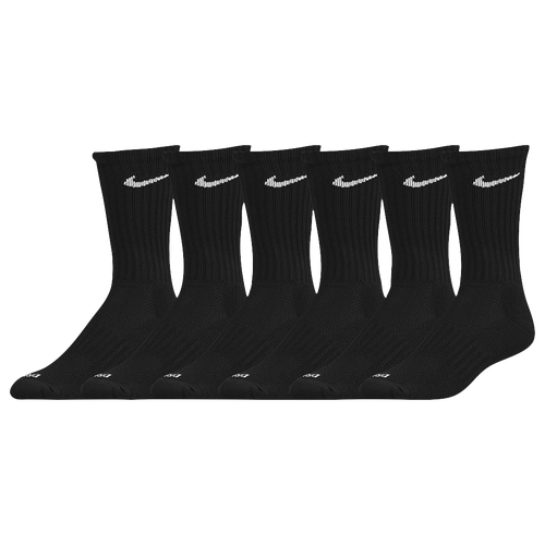 Nike 6 Pack Dri-FIT Crew Socks - Men's - Black / Black