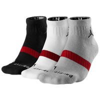 Jordan Dri-Fit Low Quarter 3 Pack Socks - Black / White