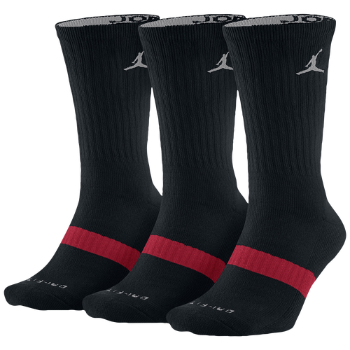 Jordan Dri-fit Crew Sock 3 Pack - Basketball - Accessories - Black 