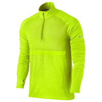 Nike Dri-FIT Knit Long Sleeve 1/2 Zip Top - Men's - Light Green / Silver