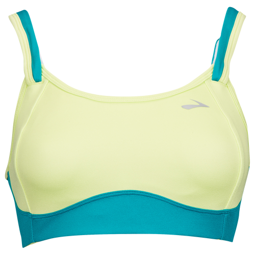 Brooks Fiona Sport Bra - Women's - Yellow / Aqua