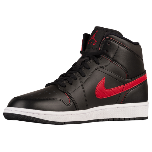 Jordan AJ1 Mid - Men's - Black / Red