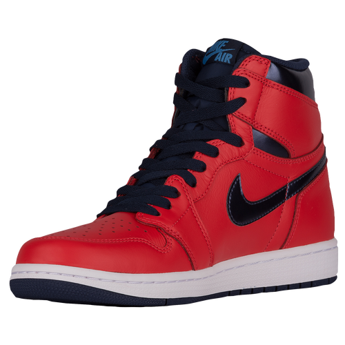 Jordan Retro 1 High OG - Men's - Red / Navy