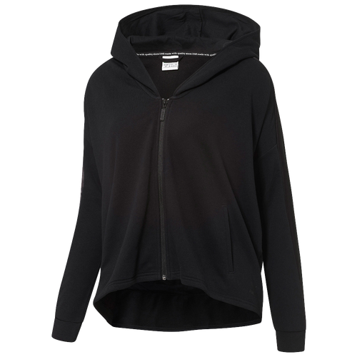 PUMA Heart Satin T7 Track Jacket - Women's - All Black / Black