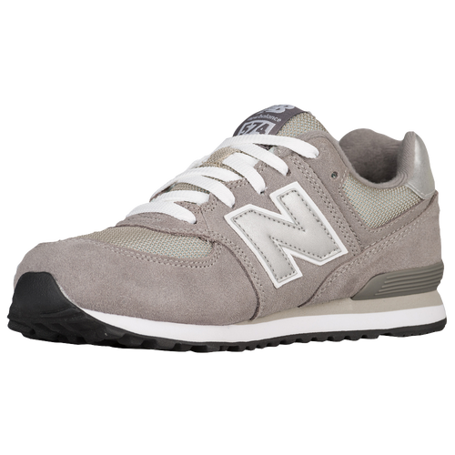 New Balance 574 - Boys' Grade School - Grey / Grey