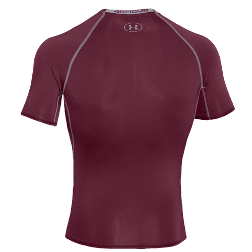 Under Armour HeatGear Armour Compression S/S Shirt - Men's - Maroon / Grey