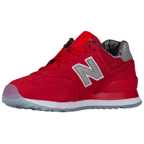 New Balance 574 - Women's - Red / Grey