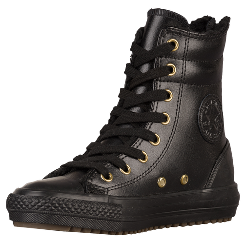 Converse CT All Star Hi-Rise Boots - Girls' Grade School - All Black / Black