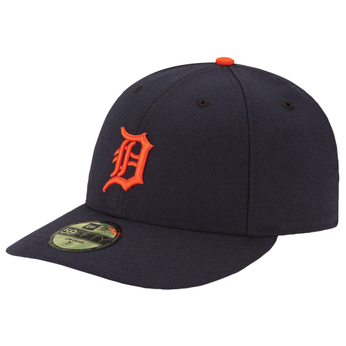 New Era MLB 59Fifty Low Profile Authentic Cap - Men's - Detroit Tigers - Navy / Orange