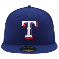 New Era MLB 59Fifty Authentic Cap - Men's - Texas Rangers - Blue / White