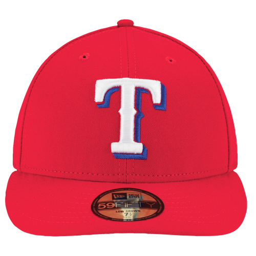 New Era MLB 59Fifty Low Profile Authentic Cap - Men's - Texas Rangers - Red / White