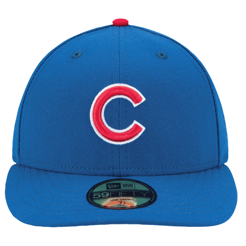 New Era MLB 59Fifty Low Profile Authentic Cap - Men's - Chicago Cubs - Light Blue / Red