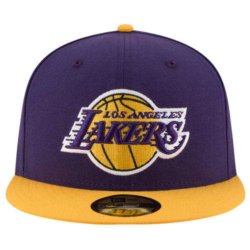 New Era NBA 59Fifty 2-Tone Team Cap - Men's - Los Angeles Lakers - Purple / Gold