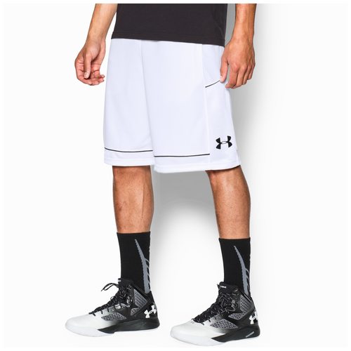 Under Armour Baseline Shorts - Men's - White / Black