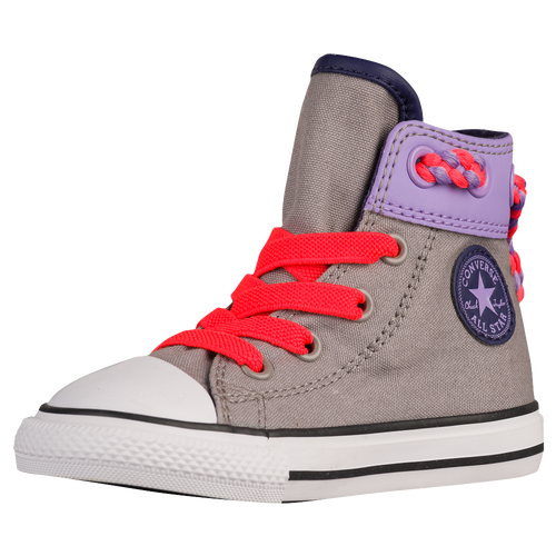 Converse CT All Star Cinch Back Hi - Girls' Toddler - Grey / Purple