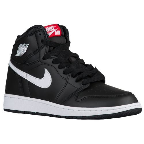 Jordan Retro 1 High OG - Boys' Grade School - Black / White