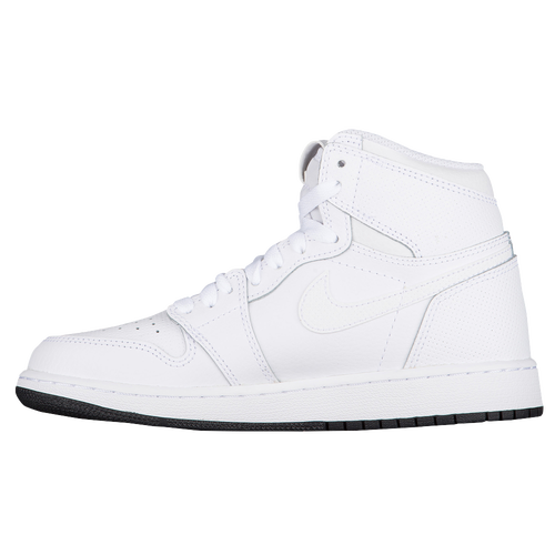 Jordan Retro 1 High OG - Boys' Grade School - White / Black