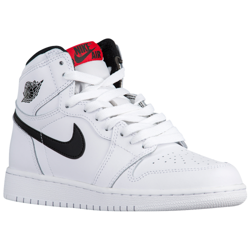 Jordan Retro 1 High OG - Boys' Grade School - White / Black