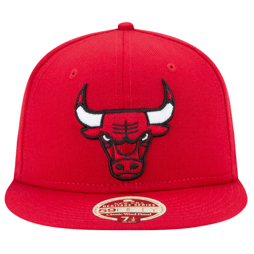 New Era NBA 59Fifty Cap - Men's - Chicago Bulls - Red / White