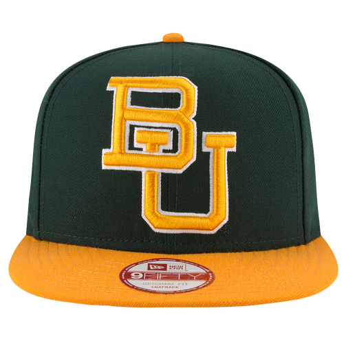New Era College Logo Grand Redux Snapback - Men's - Baylor Bears - Dark Green / Gold
