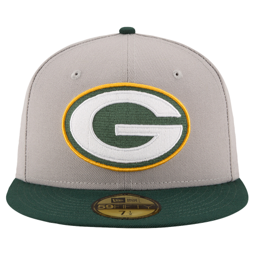 New Era NFL 59Fifty Grand Logo Cap - Men's - Green Bay Packers - Grey / Dark Green