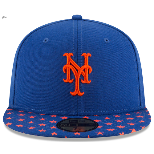 New Era MLB 59Fifty Starry Cap - Men's - New York Mets - Blue / Orange