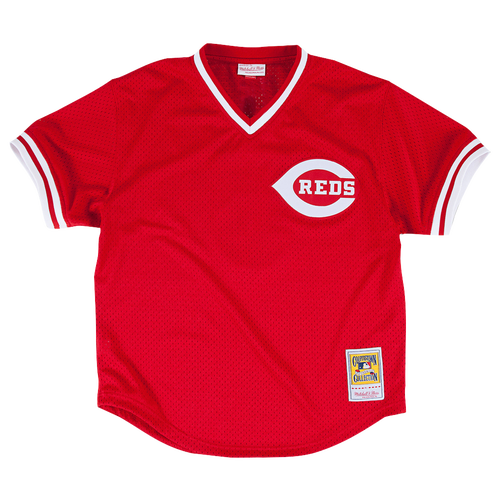 Mitchell & Ness MLB Player BP Jersey Men's Clothing Cincinnati Reds Bench, Johnny Red