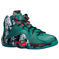 Nike Lebron 12 - Boys' Grade School - Dark Green / Red