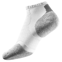 Thorlo Cushioned Heel Micro Mini Running Socks - White / Grey