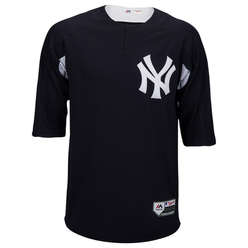 Majestic MLB Player On Field BP Top - Men's - New York Yankees - Navy / White