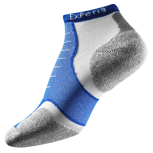 Thorlo Cushioned Heel Micro Mini Running Socks - Blue / White
