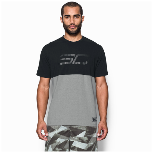 Under Armour SC30 Mono Logo T-Shirt - Men's -  Stephen Curry - Black / Grey