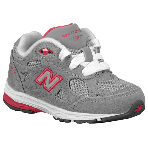 New Balance 990 Girls' Toddler Casual Shoes Grey/Pink/Wide