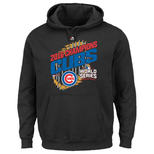 Majestic MLB World Series Hoodie - Men's - Chicago Cubs - Black / Blue