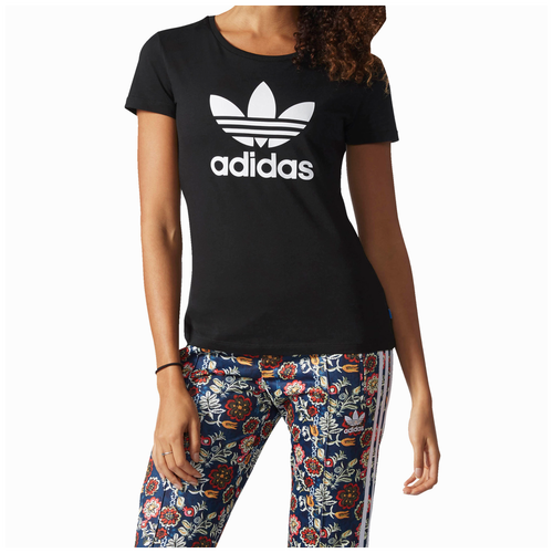 adidas Originals Trefoil T-Shirt - Women's - Black / White