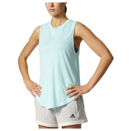 adidas Athletics Away Day Sleeveless T-Shirt - Women's - Aqua / Aqua