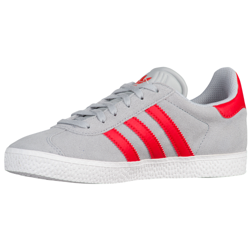 adidas Originals Gazelle 2 - Boys' Grade School - Grey / Red