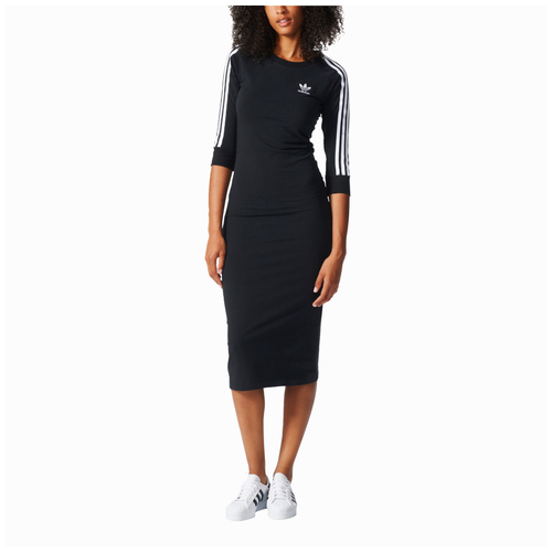 adidas Originals Three Stripes Dress - Women's - Black / White