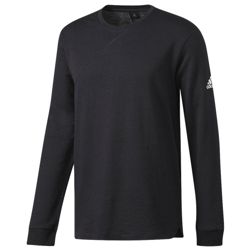 adidas Cross-Up Long Sleeve T-Shirt - Men's - All Black / Black