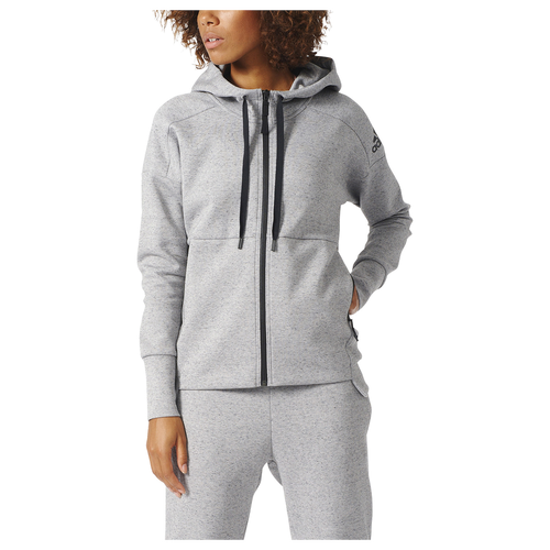 adidas Athletics Stadium Full Zip Hoodie - Women's - Grey / Grey