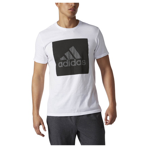adidas Athletics Badge of Sport Mesh T-Shirt - Men's - White / Black