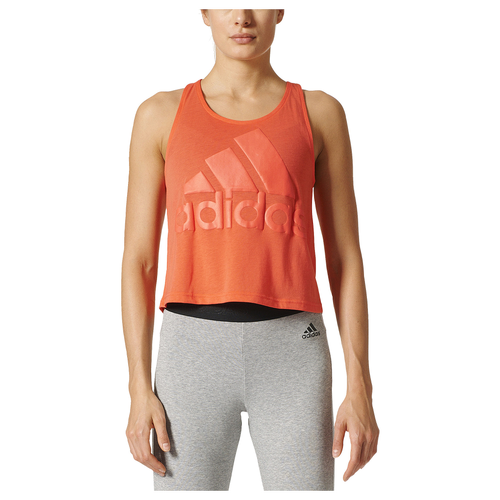 adidas Athletics Cropped Image Tank - Women's - Orange / Orange