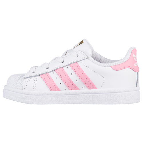 adidas Originals Superstar - Girls' Toddler - White / Pink